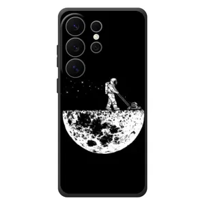Силиконовый Чехол с принтом "Космонавты" на Samsung Galaxy S26 Ultra (Космонавт)