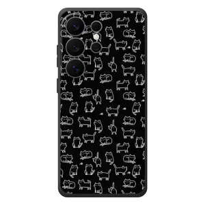 Чехол на тематику: Коты для Samsung Galaxy S26 Ultra (Котики на черном)