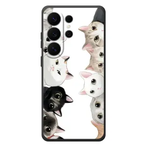 Силиконовый чехол с котиком для Samsung Galaxy S26 Ultra (Коты)