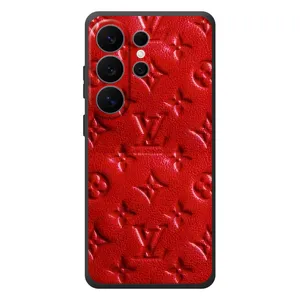 Текстурний Чохол Louis Vuitton для Галаксі С26 Ультра (Червоний ЛВ)