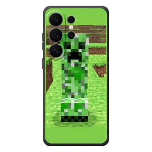 Чехлы для Samsung Galaxy S26 Ultra (Персонажи Майн Крафт) (Крипер 2)