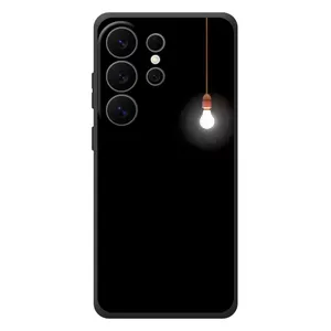 Чехол с картинками на черном фоне для Samsung Galaxy S26 Ultra (Лампочка)