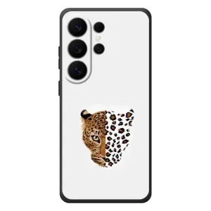 Чехол с леопардовым принтом на Samsung Galaxy S26 Ultra (Леопард на белом)