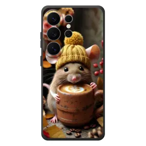 Печатный чехол «Зверята с кофе» для Samsung Galaxy S26 Ultra (Мышка с кофе)