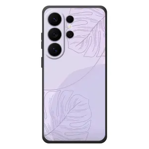 Чехол цветочный дизайн для Samsung Galaxy S26 Ultra (Монстера фиолетовая)