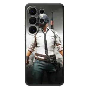 Силиконовый чехол с картинкой "Герой Pubg" на Samsung Galaxy S26 Ultra (Пабг)