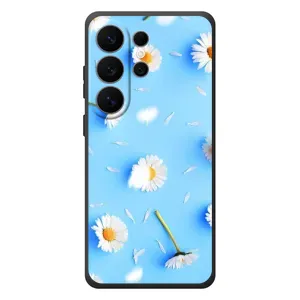 Чехол с Цветами для Samsung Galaxy S26 Ultra (ромашки на голубом)
