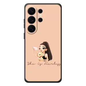 Силиконовый Чехол на Samsung Galaxy S26 Ultra с картинкой Стильных Девушек (С собакой)