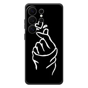 Чехлы (Знак сердечка) на Samsung Galaxy S26 Ultra (Сердце на черном)