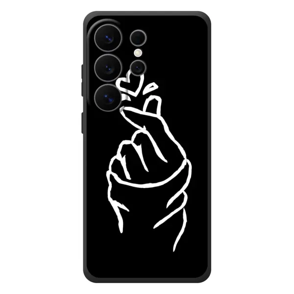 Чехол с рисунком «Сердце на черном» для Samsung Galaxy S26 Ultra Чехол с рисунком «Сердце на черном» для Samsung Galaxy S26 Ultra