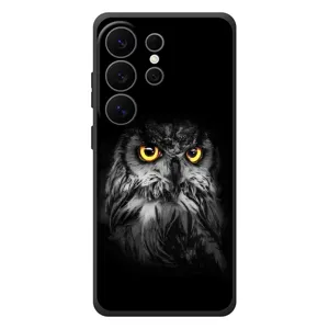 Чехлы с принтом СОВЫ для Samsung Galaxy S26 Ultra (Сова на чёрном)