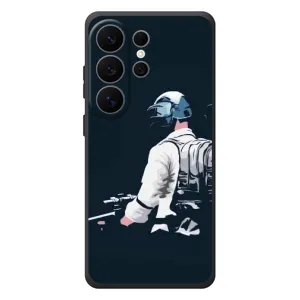 Силиконовый чехол с картинкой "Герой Pubg" на Samsung Galaxy S26 Ultra (В экиперовке)