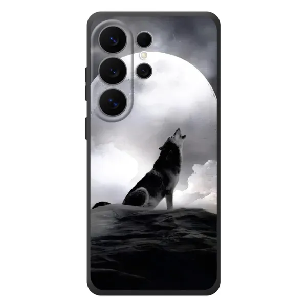 Чехол с рисунком «Волк и луна» для Samsung Galaxy S26 Ultra Чехол с рисунком «Волк и луна» для Samsung Galaxy S26 Ultra