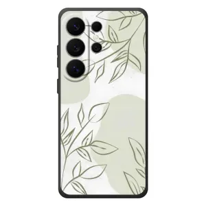 Чехол цветочный дизайн для Samsung Galaxy S26 Ultra (Зелёный дизайн)