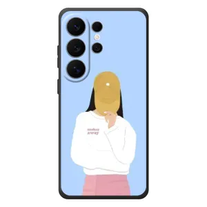 Силиконовый Чехол на Samsung Galaxy S26 Ultra с картинкой Стильных Девушек (Желтая кепка)