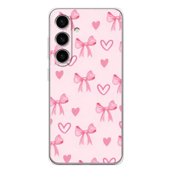 Чехол с рисунком «Бантики и сердечки» для Samsung Galaxy S26
