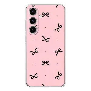 Чехол банты для Samsung Galaxy S26 (Черные бантики)