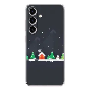 Силіконовий бампер на різдво для Samsung Galaxy S26 (Місто зимове)