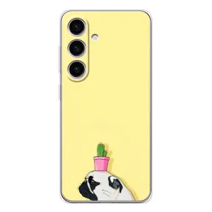 Бампер для Samsung Galaxy S26 с картинкой "Песики" (Кактус на голове)