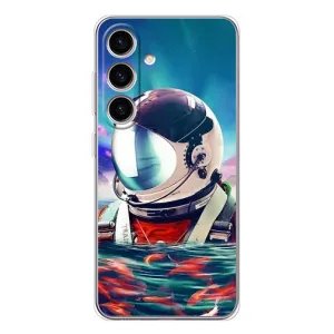 Силіконовый Чохол з принтом "Космонавти" на Samsung Galaxy S26 (Космонавт у воді)