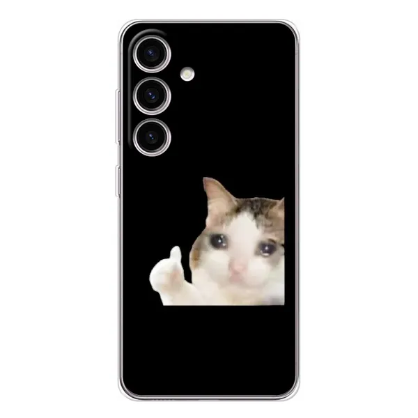 Чехол с рисунком «Кот в слезах» для Samsung Galaxy S26 Чехол с рисунком «Кот в слезах» для Samsung Galaxy S26