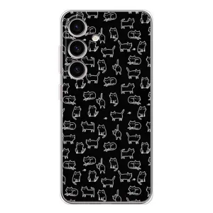 Чехол на тематику: Коты для Samsung Galaxy S26 (Котики на черном)
