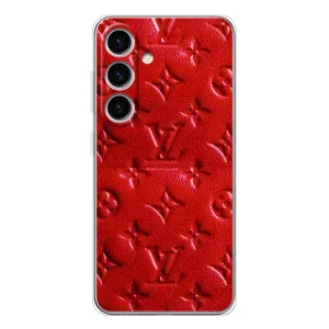 Текстурний Чохол Louis Vuitton для Галаксі С26 (Червоний ЛВ)