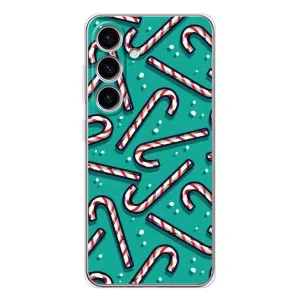 Силіконовий бампер на різдво для Samsung Galaxy S26 (Льодяники)
