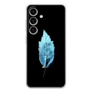 Чохол з картинками на чорному фоні для Samsung Galaxy S26 (Листя)