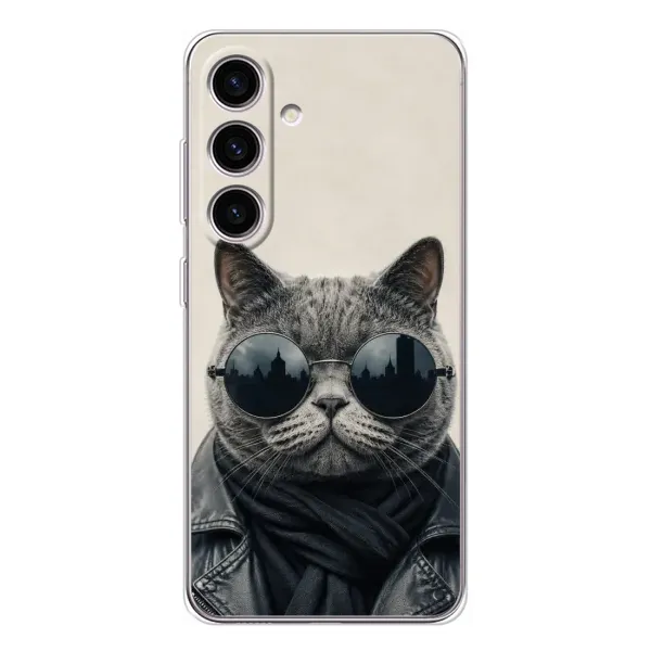Чехол с рисунком «Модный кот» для Samsung Galaxy S26 Чехол с рисунком «Модный кот» для Samsung Galaxy S26