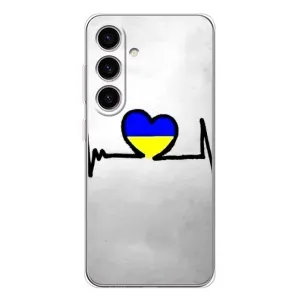 Силиконовый Чехол на Samsung Galaxy S26 (Я-Украина) (Украинская кардиограмма)