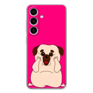Чехол (ТПУ) Милые собачки для Samsung Galaxy S26 (Веселый Мопсик)