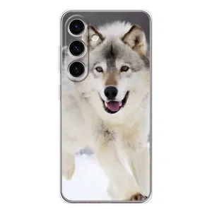 Чехол с Волком на Samsung Galaxy S26 (Волк на снегу)