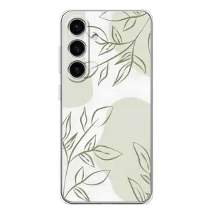 Чехол цветочный дизайн для Samsung Galaxy S26 (Зелёный дизайн)