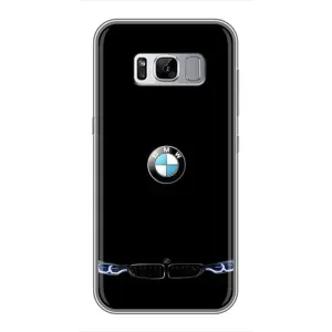 Силиконовый бампер с картинкой машины на Samsung Galaxy S8 Plus, G955 (Черный BMW)