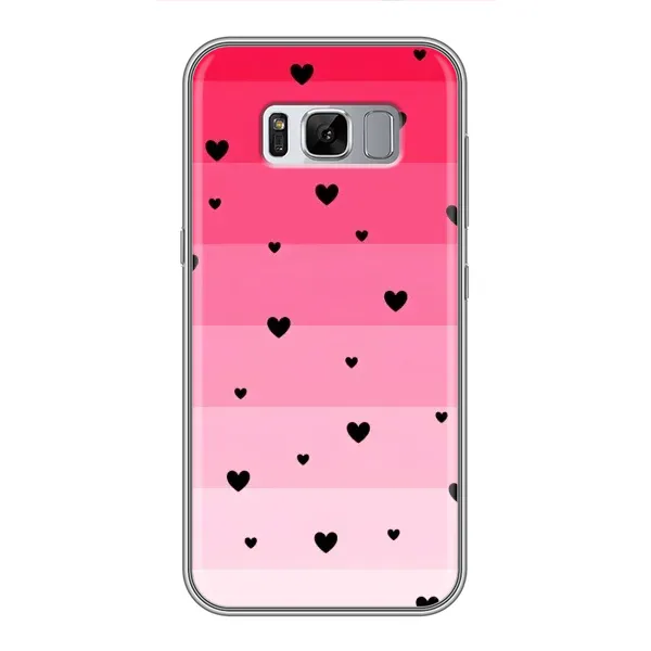Чехол с рисунком «Чорные сердечки» для Samsung Galaxy S8 Plus (G955)