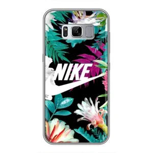 Силиконовый Чехол на Samsung Galaxy S8 Plus, G955 с картинкой Nike (Цветочный Nike)