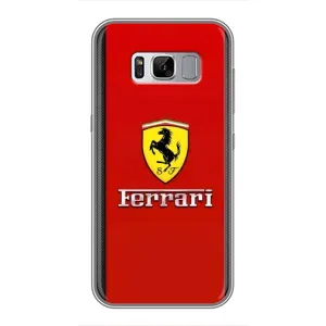 Силиконовый бампер с картинкой машины на Samsung Galaxy S8 Plus, G955 (Ferrari Logo)