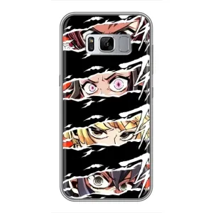 Силіконові чохлі з очіма Anime для Самсунг С8 Плюс (Очі на чорному)