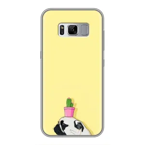 Бампер для Samsung Galaxy S8 Plus, G955 с картинкой "Песики" (Кактус на голове)