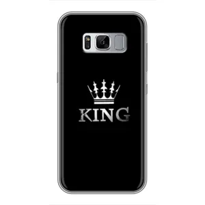 Чехол (Корона на чёрном фоне) для Самсунг С8 Плюс (KING)