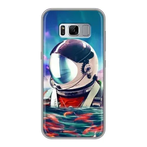 Силіконовый Чохол з принтом "Космонавти" на Samsung Galaxy S8 Plus, G955 (Космонавт у воді)