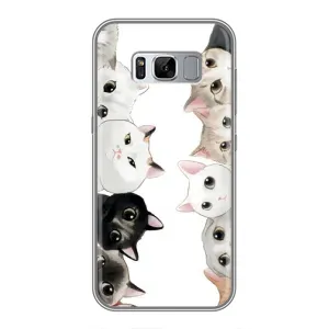 Силиконовый чехол с котиком для Samsung Galaxy S8 Plus, G955 (Коты)