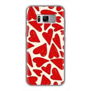 Чохли з тематикою "Маленькі Сердчеки" на Samsung Galaxy S8 Plus, G955 (Червоні сердечки)