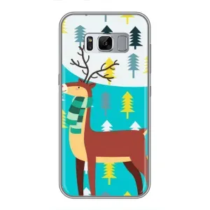 Силіконовий бампер з картинкою звірів для Samsung Galaxy S8 Plus, G955 (Олень із шарфом)