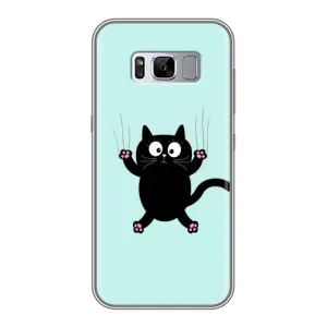 Силиконовый чехол с котиком для Samsung Galaxy S8 Plus, G955 (Падающий кот)