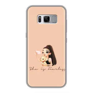 Силиконовый Чехол на Samsung Galaxy S8 Plus, G955 с картинкой Стильных Девушек (С собакой)