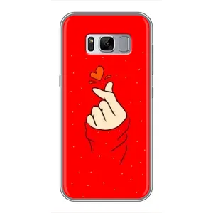 Чохол (Знак сердечка) для Samsung Galaxy S8 Plus, G955 (Сердечко на червоному)