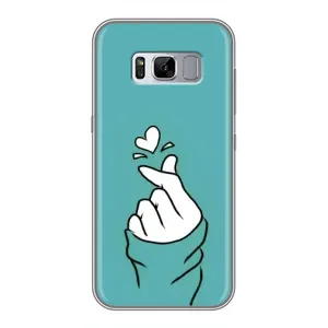 Чохол (Знак сердечка) для Samsung Galaxy S8 Plus, G955 (Сердечко на бірюзовому)