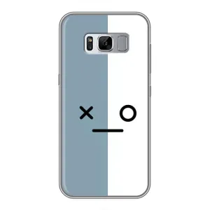 Силиконовые Чехлы (смешные стикеры) для Samsung Galaxy S8 Plus, G955 (Серо-белый)